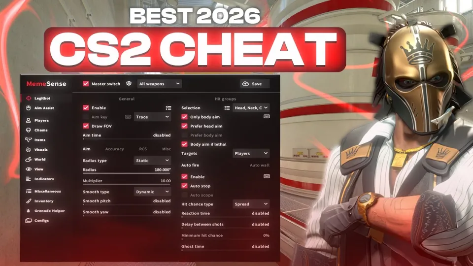 Using the BEST CS2 CHEATS in 2026 via Memesense...